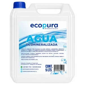 Agua desmineralizada 5 L
